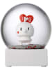 Hoptimist Sneeuwbol "Glitter Globe LOVE" wit - (H)12 x Ø 10 cm