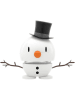 Hoptimist Dekofigur "Snowman S" in Weiß - (B)9 x (H)8 x (T)5 cm