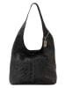 Anna Morellini Leder-Schultertasche "Palladia" in Schwarz - (B)38 x (H)30 x (T)2 cm