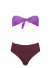 Guillermina Baeza Bikini w kolorze fioletowo-bordowym