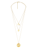 MENTHE À L'O Vergold. Halskette mit Anhängern - (L)38 cm