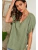 Lin Passion Leinen-Bluse in Grün