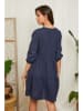 Lin Passion Leinen-Kleid in Dunkelblau