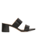 Helene Rouge Skórzane klapki w kolorze czarnym