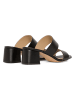Helene Rouge Leren slippers zwart
