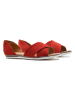 Helene Rouge Skórzane sandały w kolorze czerownym