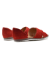 Helene Rouge Skórzane sandały w kolorze czerownym