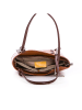 Lia Biassoni Leren schoudertas lichtbruin - (B)28 x (H)55 x (D)9 cm