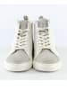 Nalaim Leren sneakers "Palermo" zilverkleurig/wit