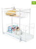 Chefware 2-delige set: draadmanden geleiderail wit - (B)45 x (H)23 x (D)45 cm