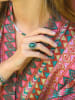 AMAZONIA Silber-Ring "Malinalli" mit Edelstein