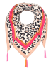 Zwillingsherz Driehoekige sjaal crème/lichtbruin - (L)210 x (B)94 cm