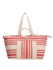 PE FLORENCE Strandtas crème/rood - (B)55 x (H)38 x (D)15 cm