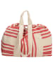 PE FLORENCE Strandtas crème/rood - (B)55 x (H)38 x (D)15 cm