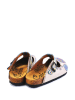 Calceo Clogs in Creme/ Bunt