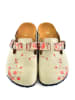 Calceo Clogs in Beige/ Bunt