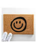 Artsy Kokosvezel deurmat "Smiley Doormat" lichtbruin - (L)60 x (B)40 cm