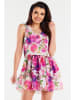 Awama Kleid in Pink/ Bunt