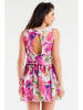 Awama Kleid in Pink/ Bunt