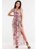 Awama Kleid in Beige/ Pink