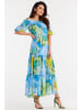 Awama Kleid in Blau/ Gelb