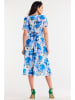 Awama Kleid in Blau/Bunt