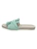 Think! Leren slippers "Shik" turquoise