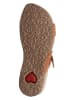 Think! Leren slippers "Julia" lichtbruin