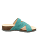 Think! Leren slippers "Julia" turquoise