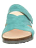 Think! Skórzane klapki "Julia" w kolorze turkusowym