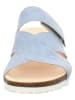 Think! Leren slippers "Julia" lichtblauw