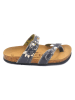 Calceo Teenslippers donkerblauw/wit