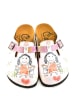 Calceo Clogs in Rosa/ Bunt