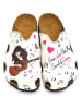Calceo Clogs in Weiß/ Bunt