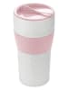 koziol Becher "Aroma To Go XL" in Weiß/ Rosa - 700 ml