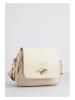 Christian Laurier Leder-Umhängetasche "Beeza" in Creme - (B)22 x (H)18 x (T)7 cm