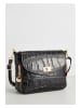 Christian Laurier Leder-Umhängetasche "Flory" in Schwarz - (B)23 x (H)17 x (T)8 cm