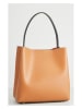 Christian Laurier Leder-Schultertasche "Jeny" in Camel - (B)32 x (H)29 x (T)13 cm