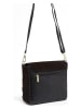 Christian Laurier Leder-Umhängetasche "Acil" in Schwarz - (B)23 x (H)18,5 x (T)8 cm