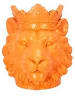 Garden Spirit Pflanzenhalter "Lion" in Orange - (B)30 x (H)35 x (T)29 cm