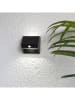 STAR Trading LED-Solar-Wandleuchte "Wally" in Schwarz - (L)11 x (B)11 cm