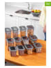 Violeta Home 12-delige set: voorraadpotten antraciet
