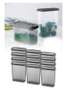 Violeta Home 12-delige set: voorraadpotten antraciet - 2 l