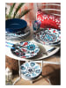 Trendy Kitchen by EXCÉLSA 18-częściowy zestaw talerzy "Topkapi" w kolorze niebieskim ze wzorem