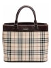 Burberry 2nd Hand Henkeltasche in Beige/ Dunkelbraun - (B)33 x (H)28 x (T)9 cm