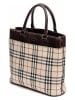 Burberry Handtas beige/donkerbruin - (B)33 x (H)28 x (D)9 cm