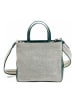 PRADA 2nd Hand Henkeltasche in Beige/ Grün - (B)22 x (H)20 x (T)7 cm
