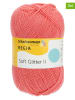 Regia 5er-Set: Wollgarne "Soft Glitter" in Lachs - 5x 100 g
