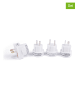 BlueStar 4-delige adapterset wit