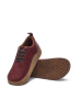 Comfortfusse Leder-Halbschuhe in Bordeaux